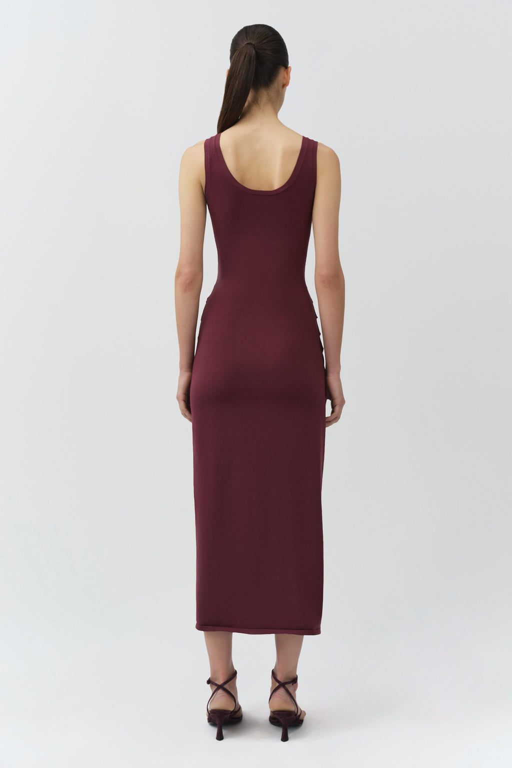 Genne Draped Knit Midi Dress