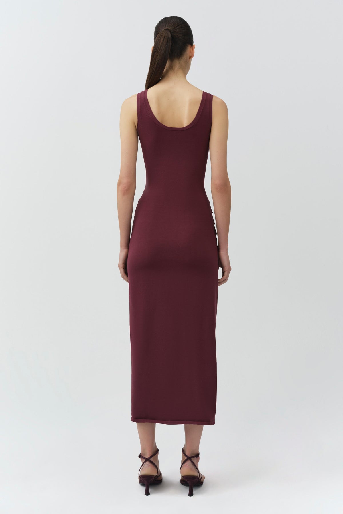 Genne Draped Knit Midi Dress