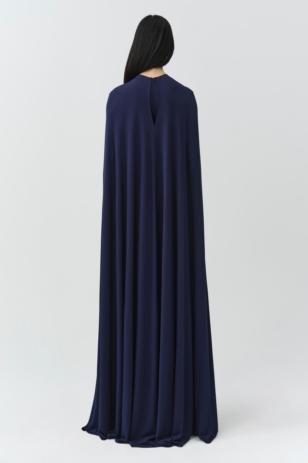 Demi Draped Jersey Cape Gown