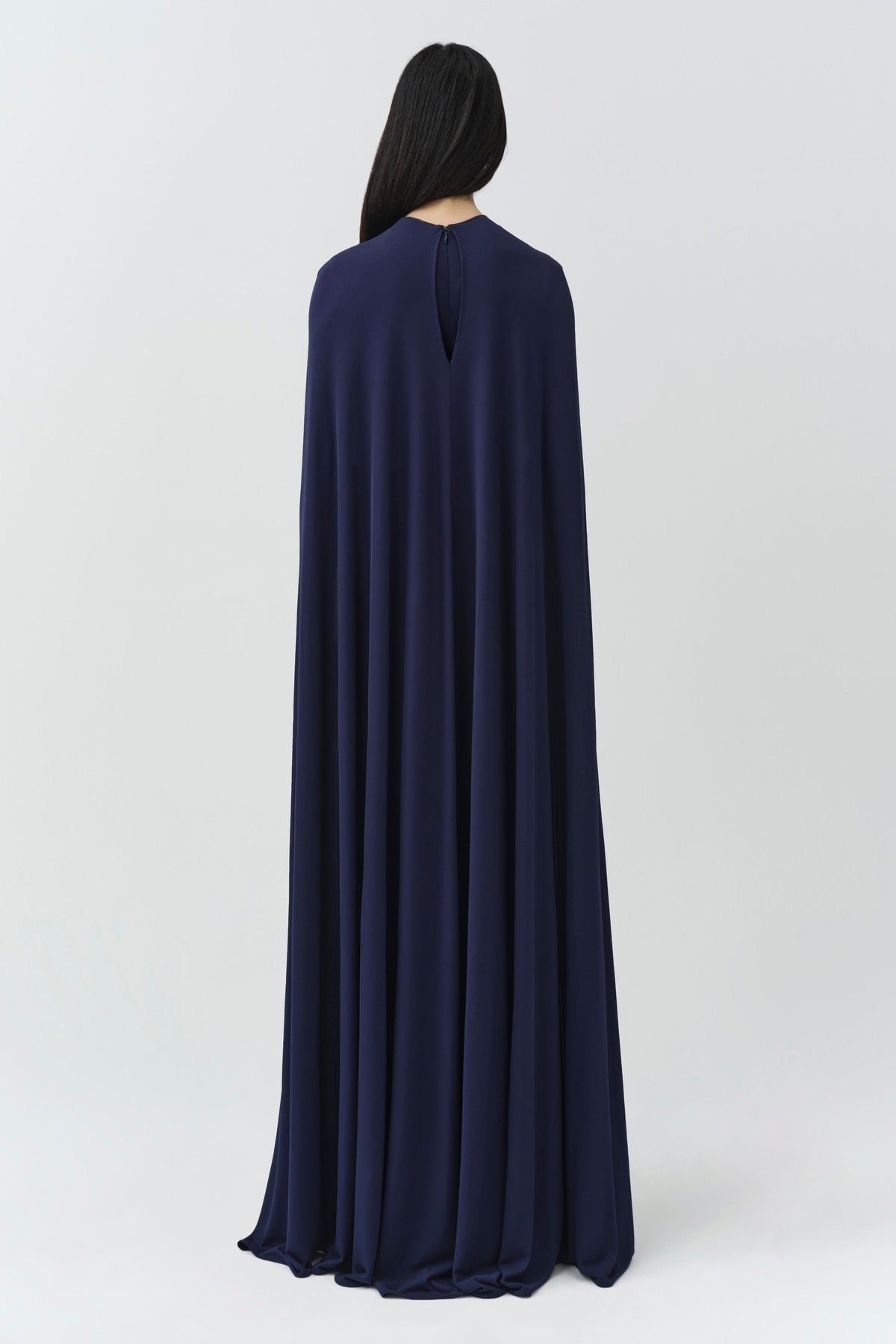 Demi Draped Jersey Cape Gown