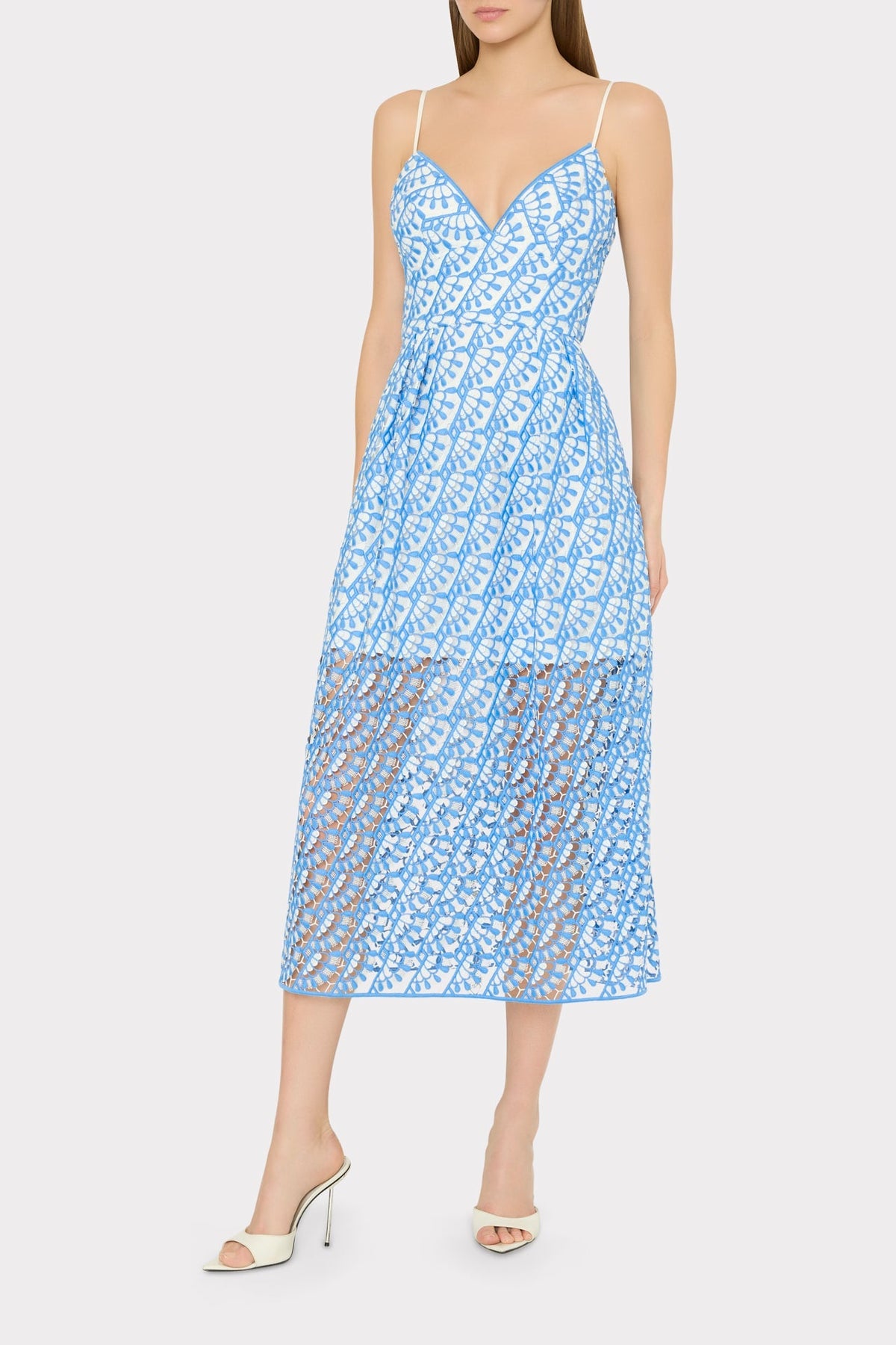 Hazel Embroidered Midi Dress