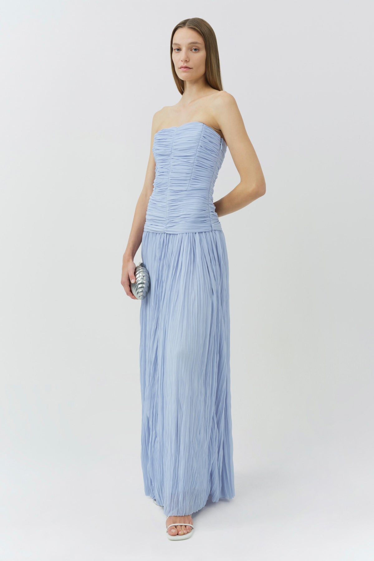 Danielle Crinkle Jersey Bustier Gown