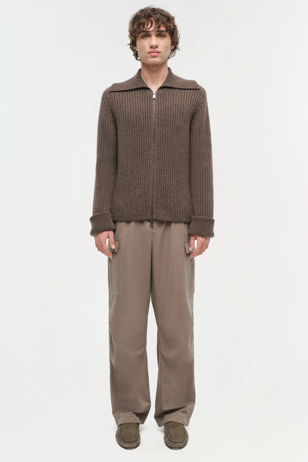 Geoff Cashmere Zip Up Jacket