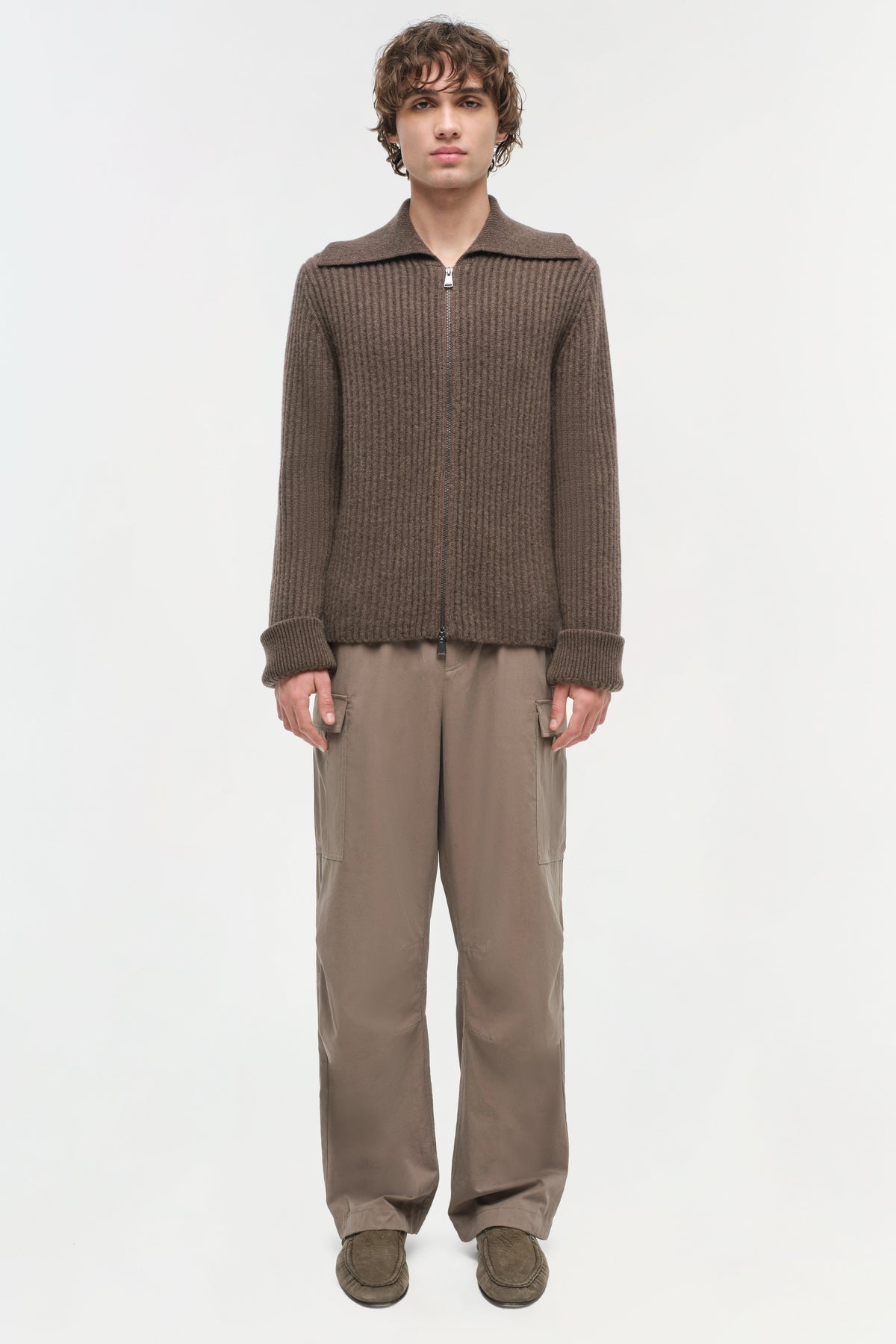 Geoff Cashmere Zip Up Jacket