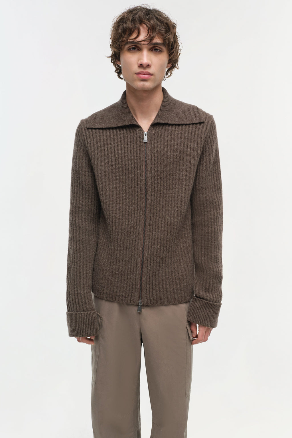 Geoff Cashmere Zip Up Jacket