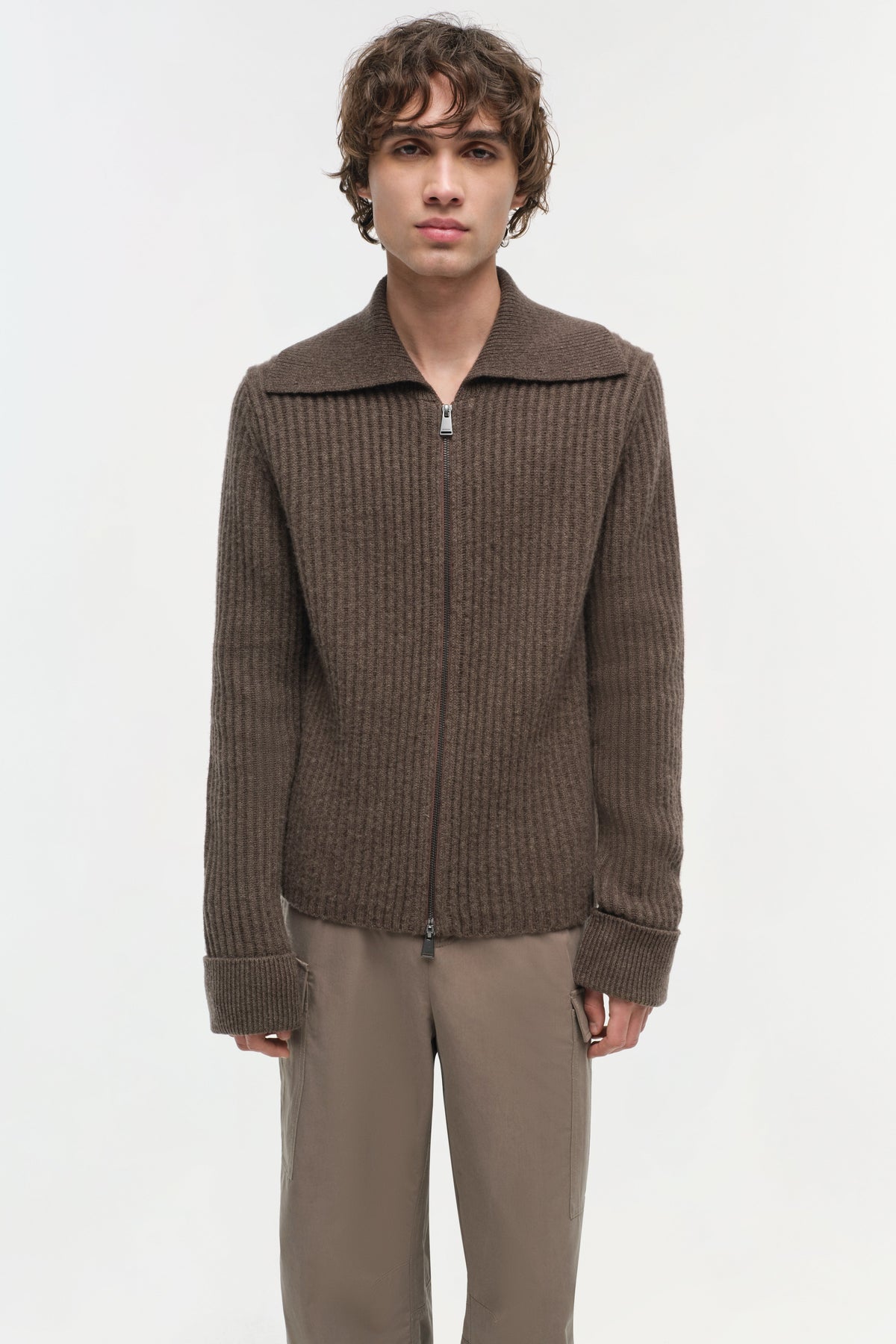 Geoff Cashmere Zip Up Jacket