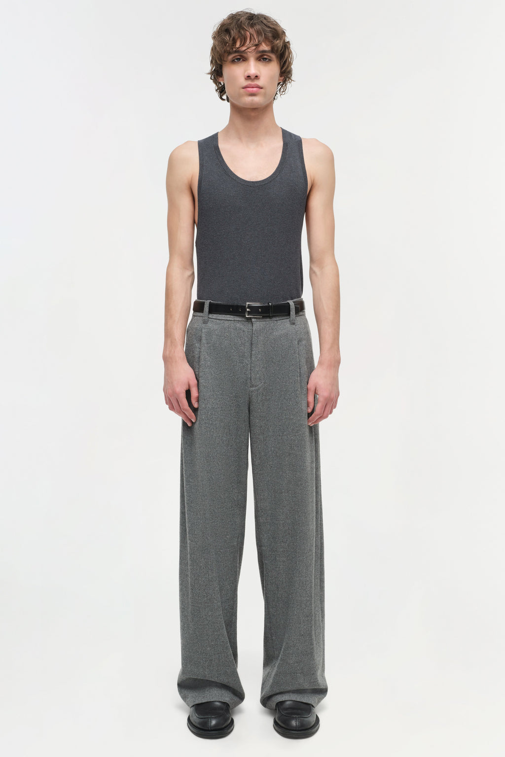 Falcon Pleated Wide Leg Pants