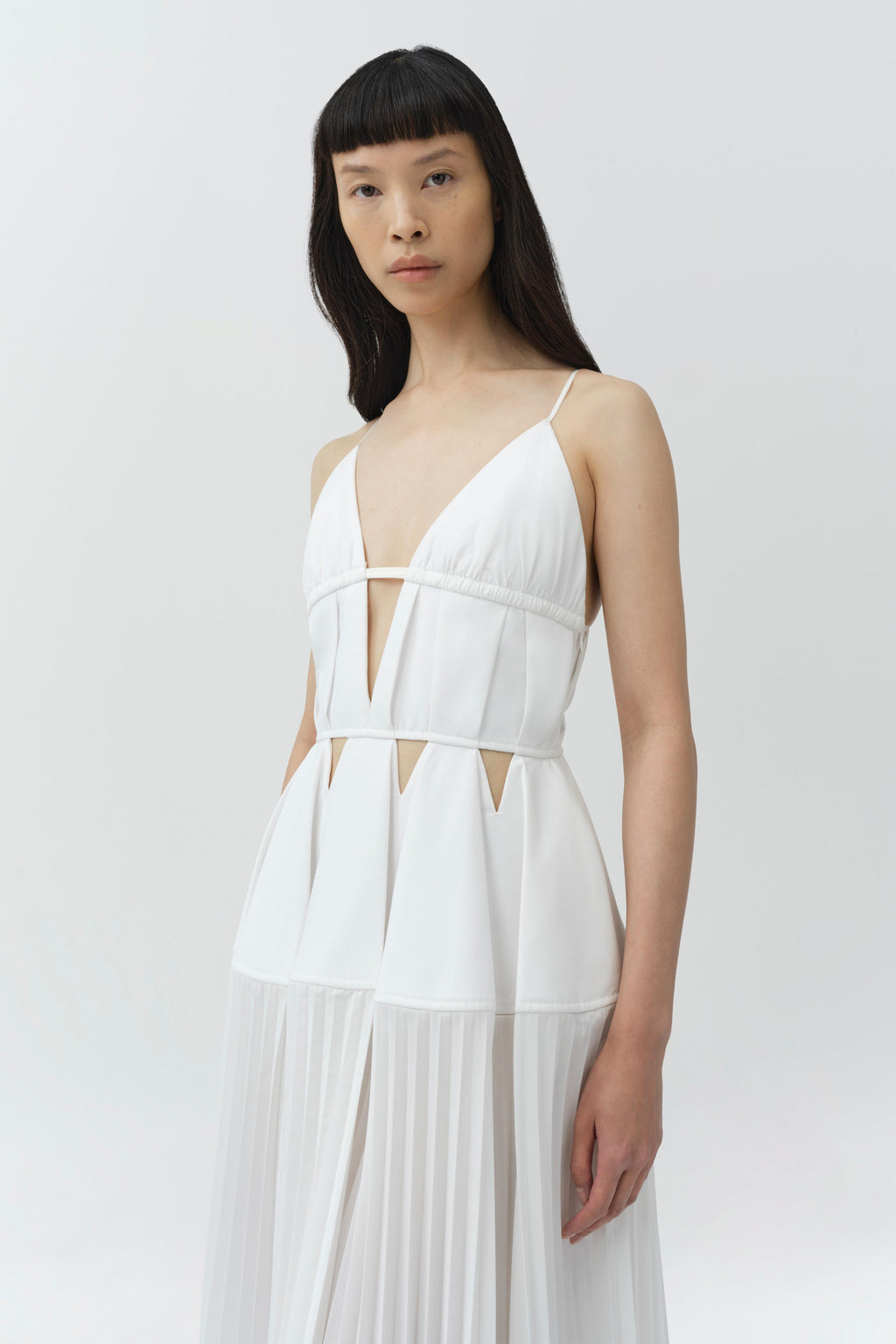 Selene Pleated Cotton Gown