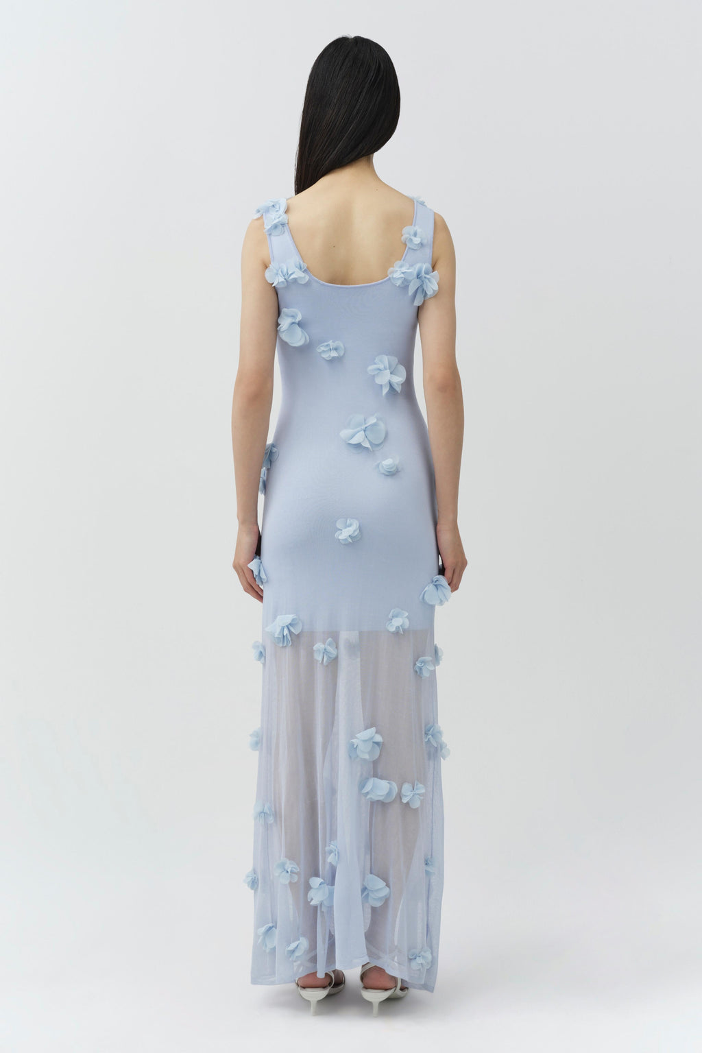 Ivi Floral Applique Midi Dress