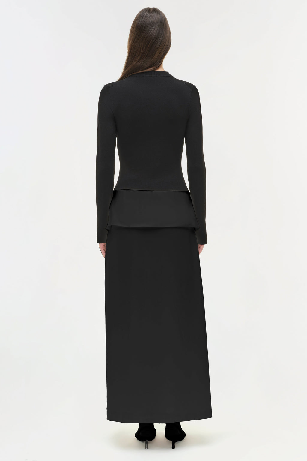 Ornella Knit Satin Midi Dress