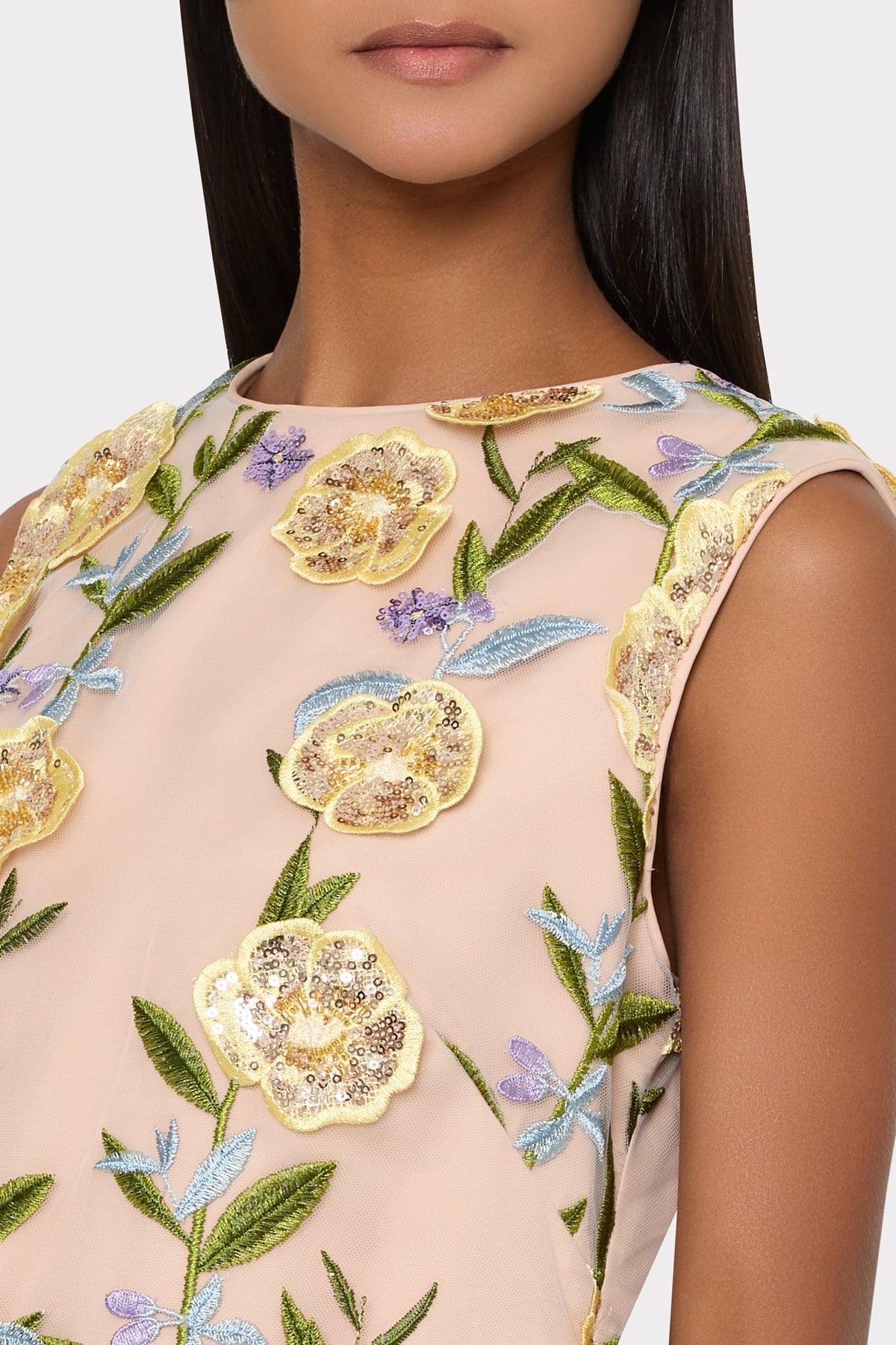 Ivette Embroidered Sequin Mini Dress