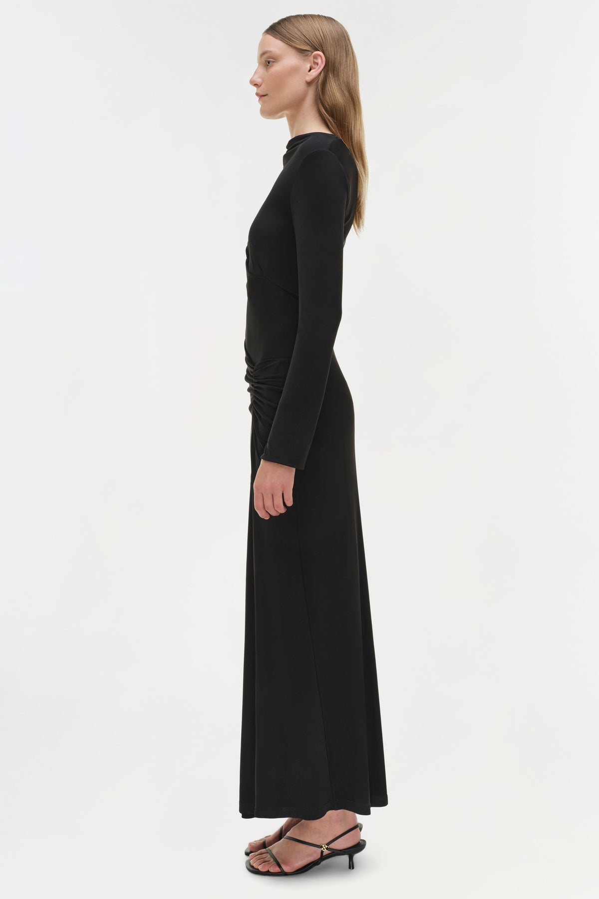 Ferrera Draped Jersey Midi Dress