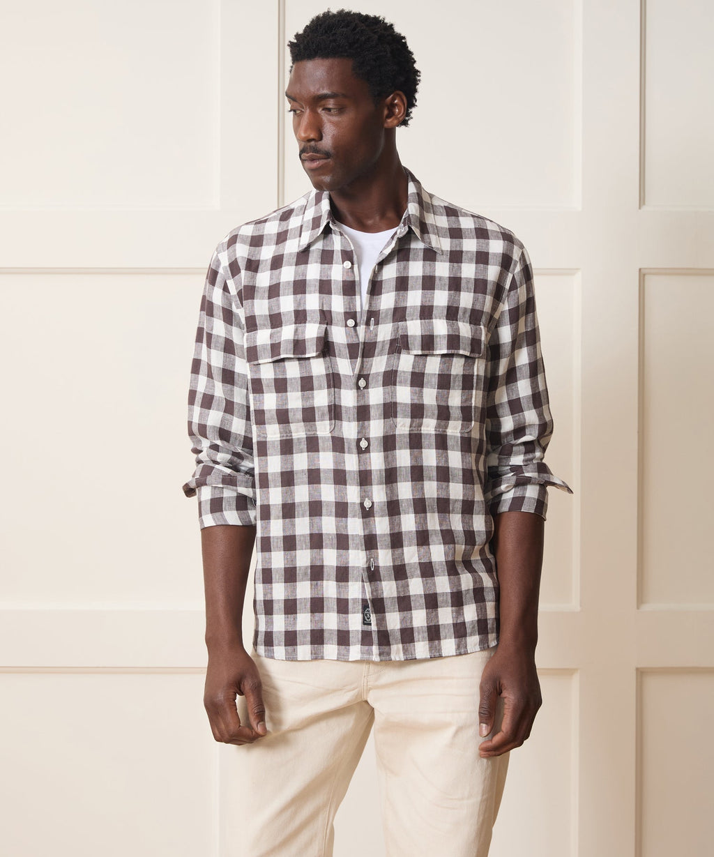 Sea Soft Linen Utility Shirt