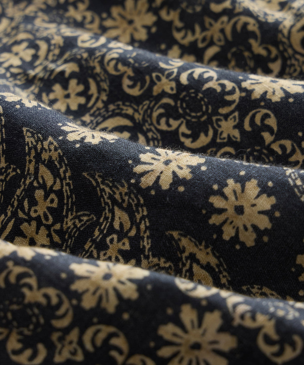 Linen Batik Camp Collar Shirt