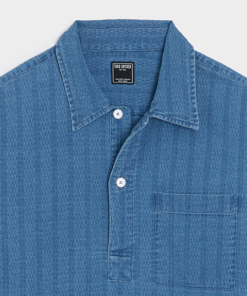 Jacquard Denim Popover