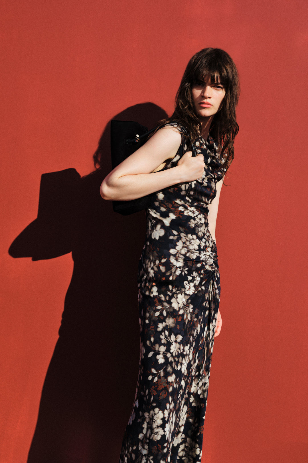 Acacia Draped Jersey Midi Dress