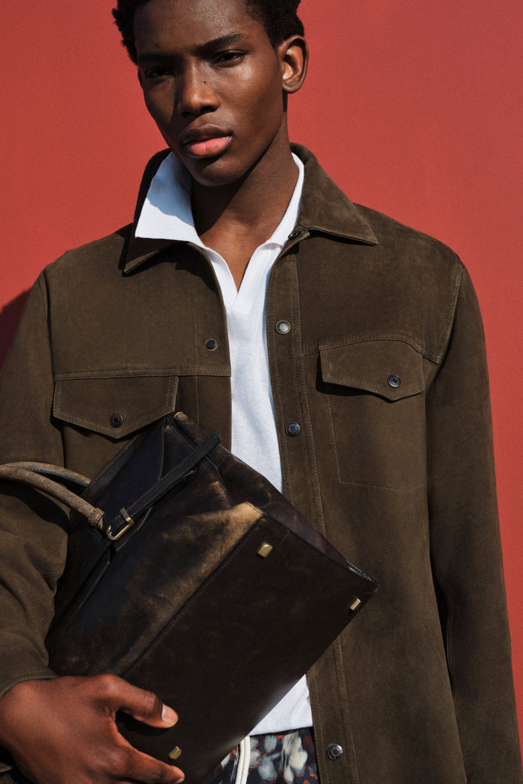 Michael Suede Utility Jacket
