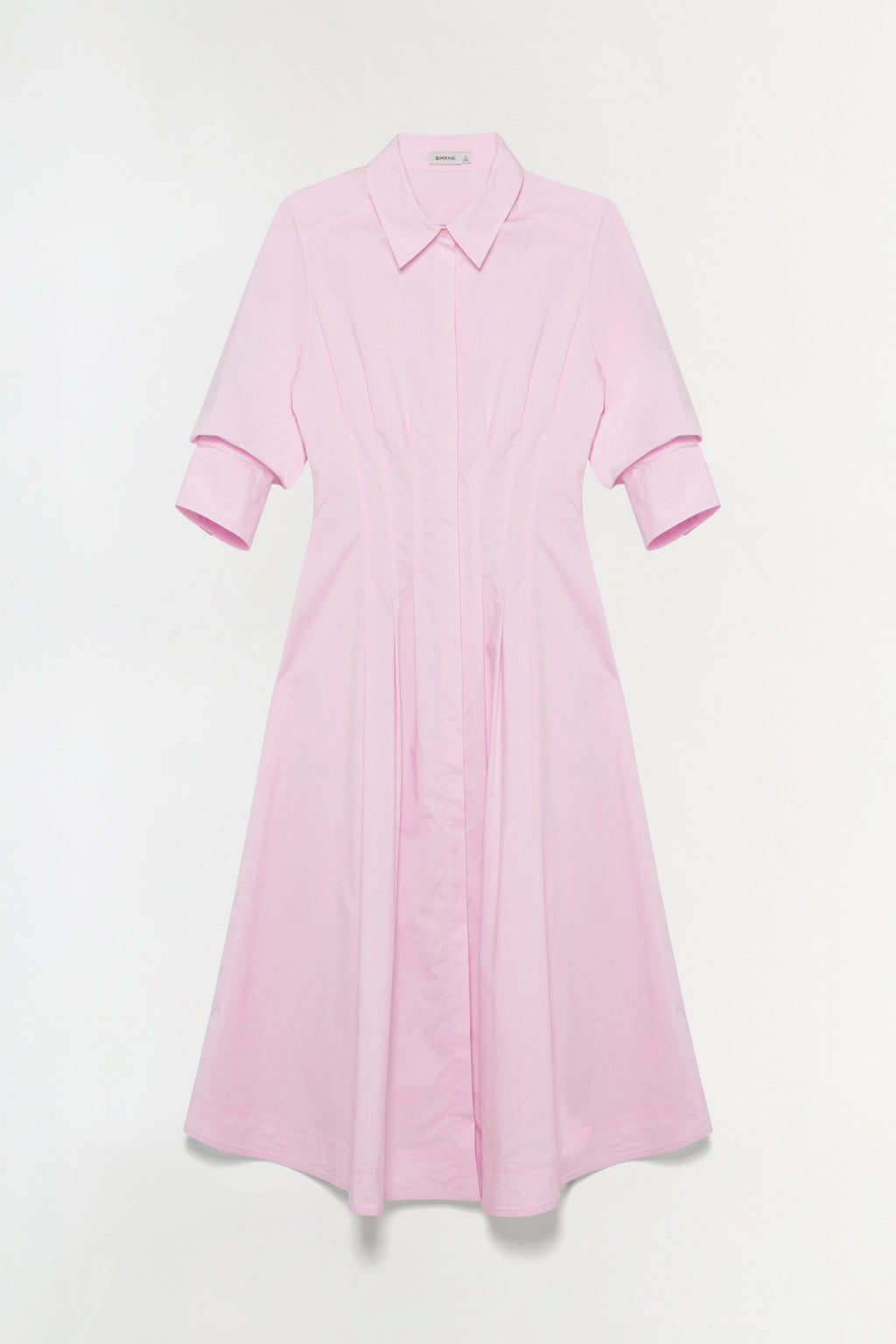 Jazz Cotton Pintuck Midi Dress