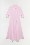 Jazz Cotton Pintuck Midi Dress