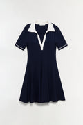 Page Knit Polo Mini Dress