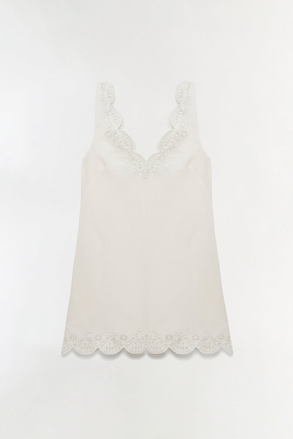 Edena Embroidered Linen Mini Dress
