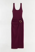 Genne Draped Knit Midi Dress