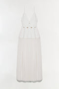 Selene Pleated Cotton Gown