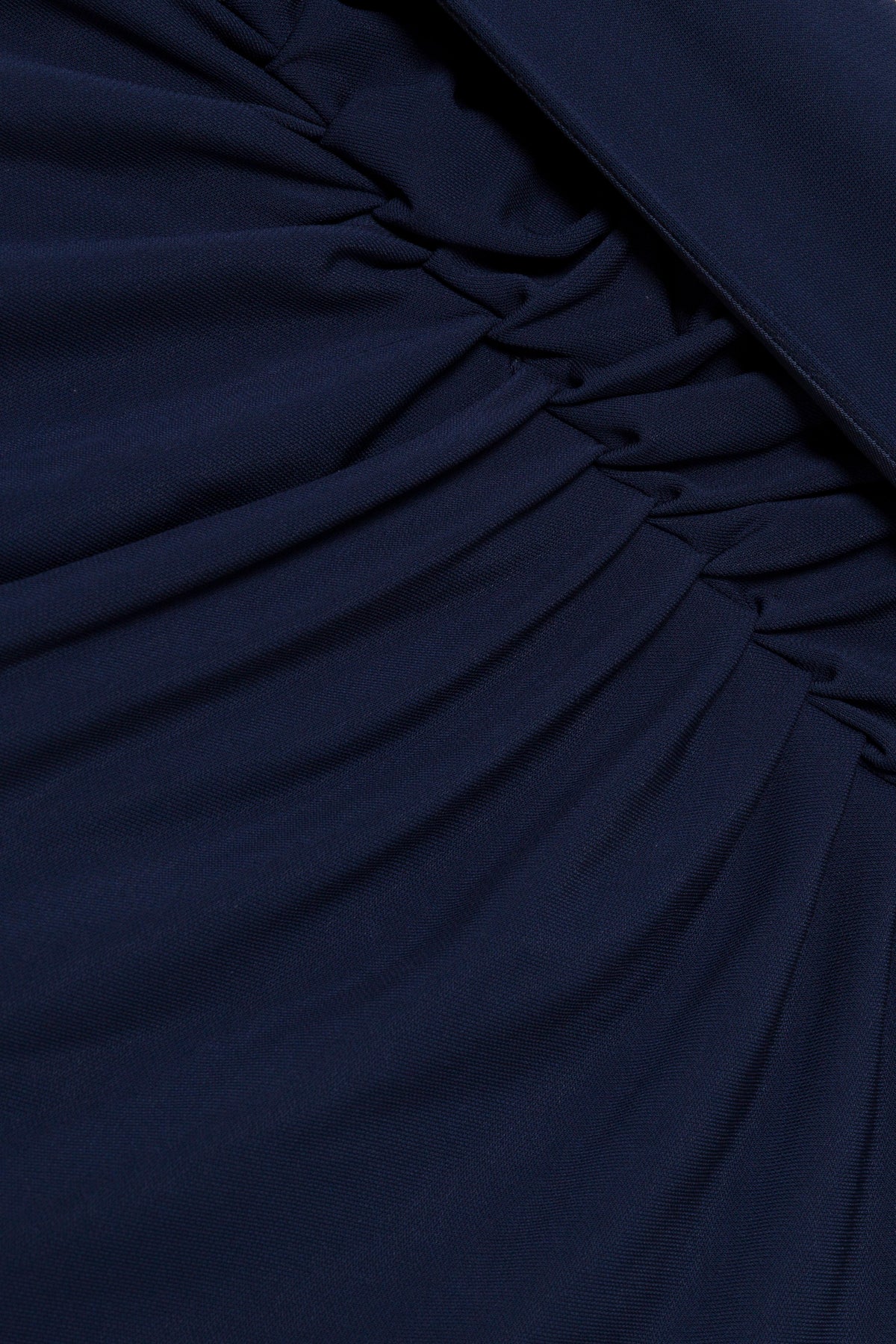 Demi Draped Jersey Cape Gown