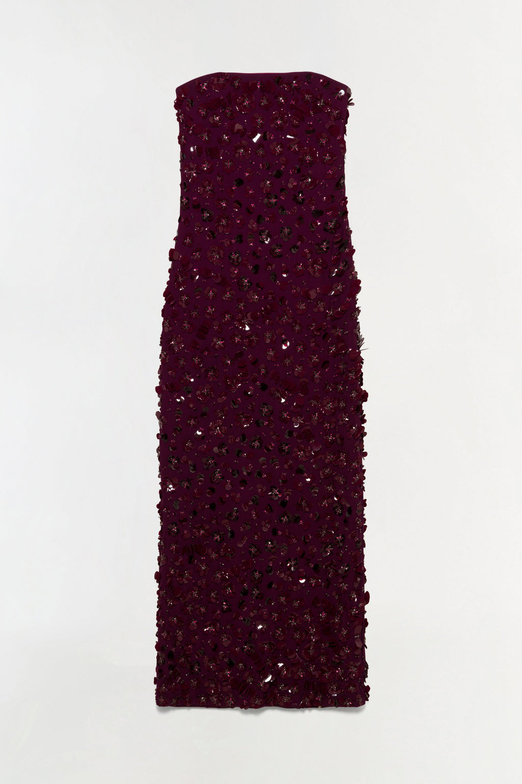 Serafina Strapless Embellished Gown