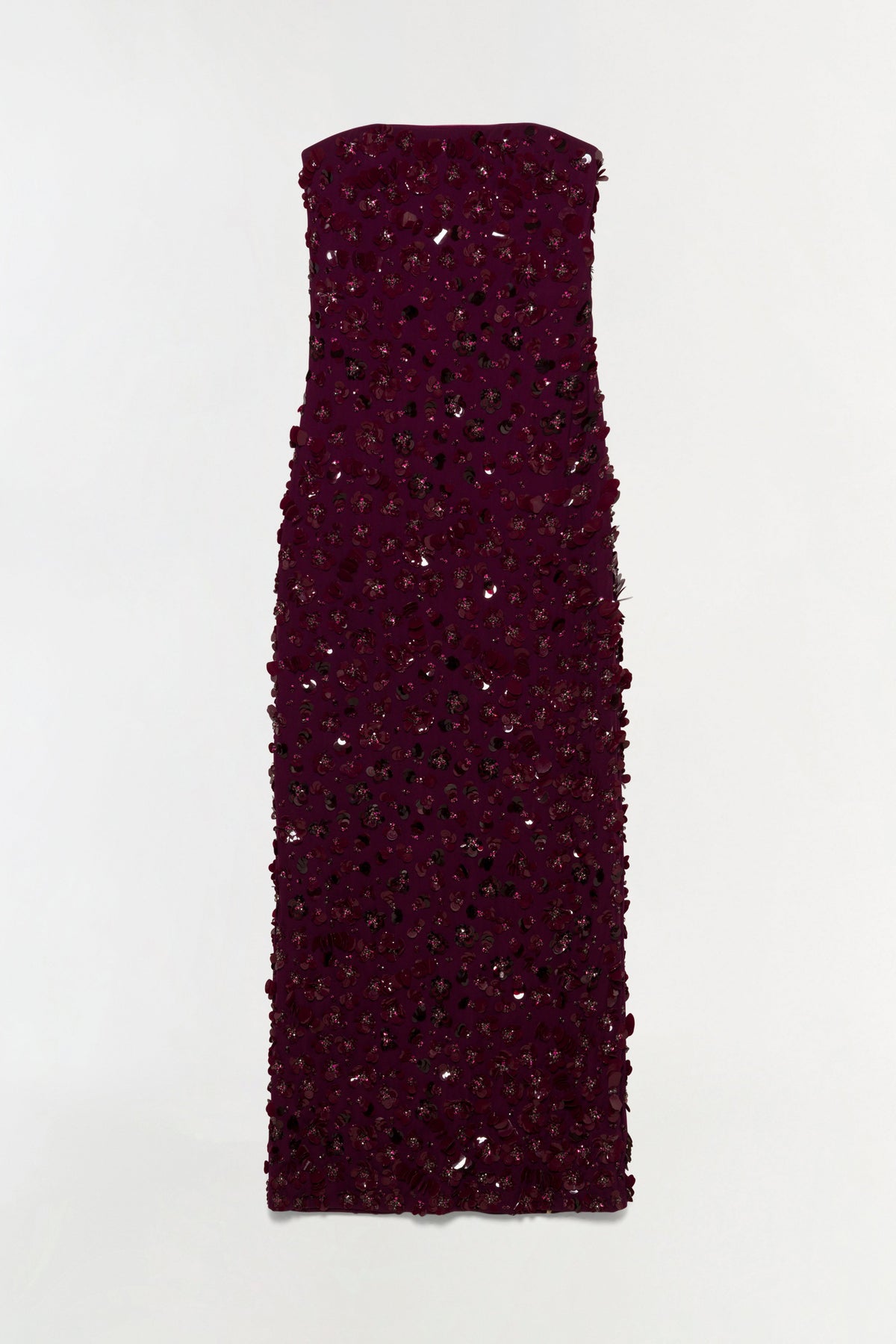 Serafina Strapless Embellished Gown
