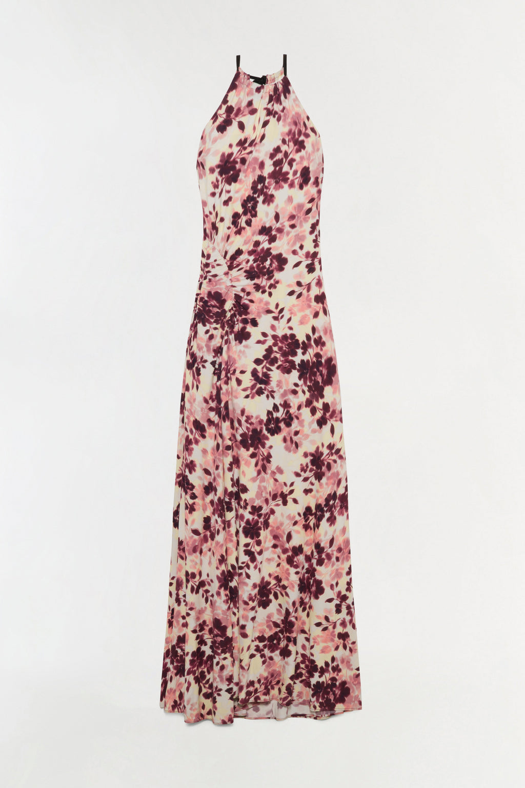 Cerin Draped Jersey Halter Maxi Dress