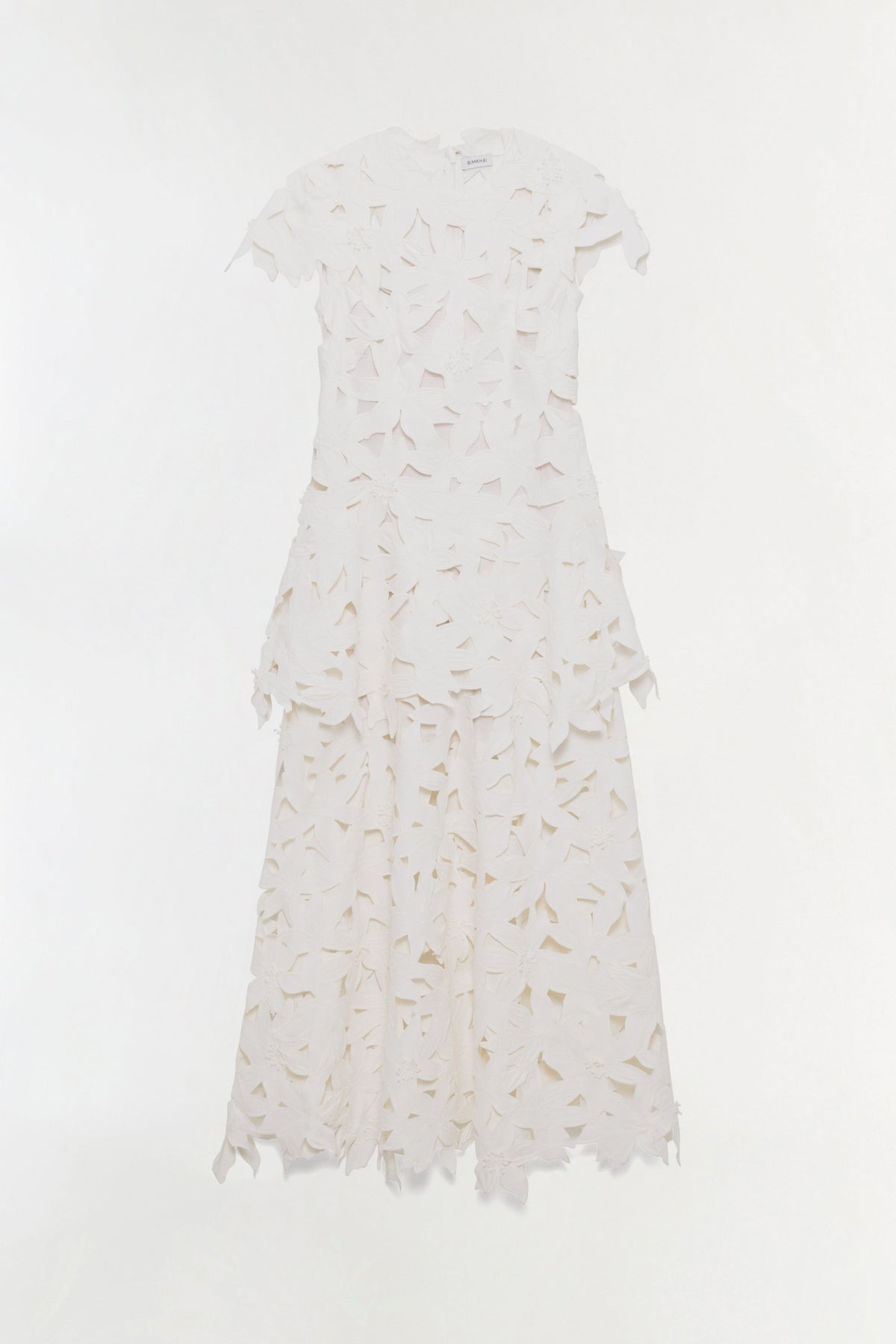 Neve Embroidered Cotton Midi Dress