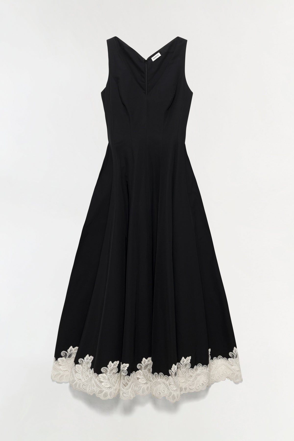 Mira Cotton Faille Lace Midi Dress
