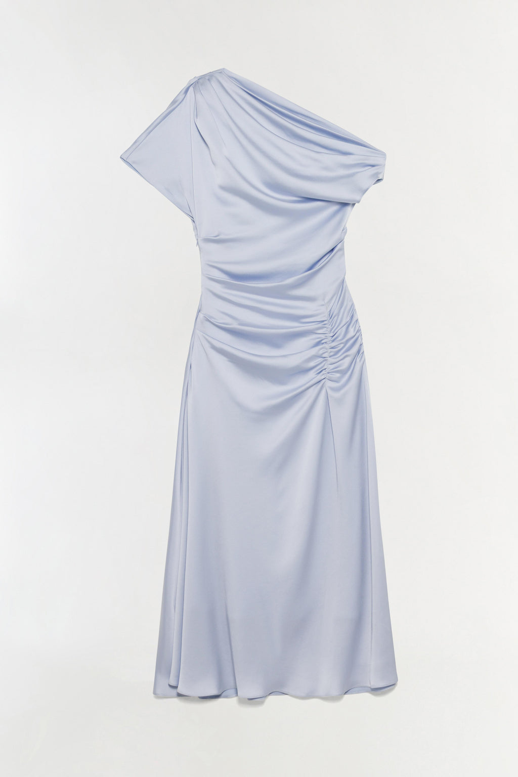 Joanna Off Shoulder Satin Midi Dress