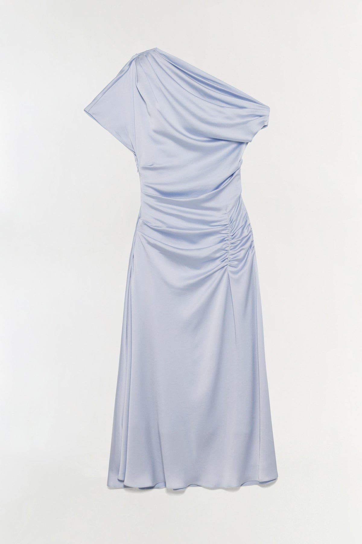 Joanna Off Shoulder Satin Midi Dress