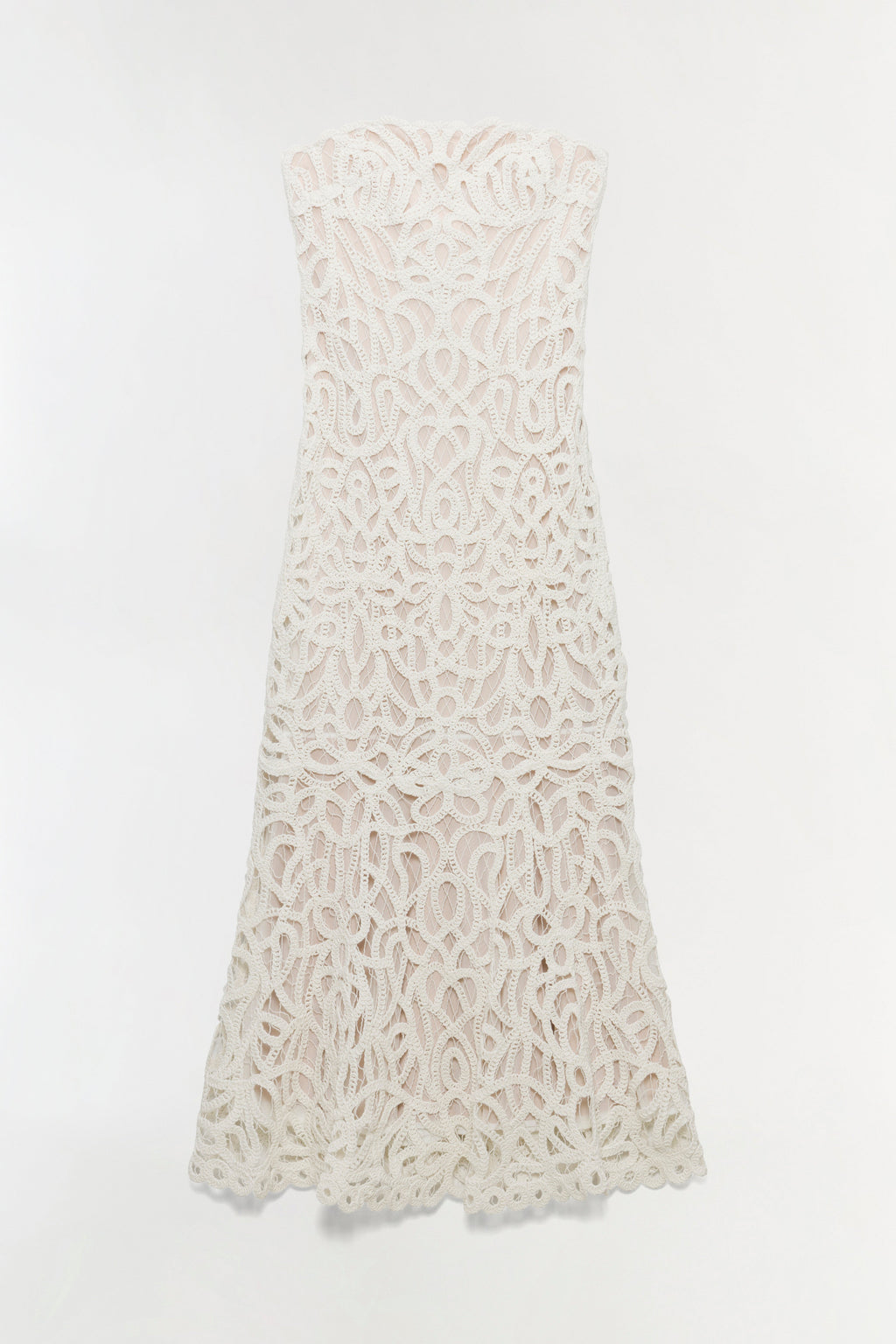 Clairis Lace Bustier Midi Dress