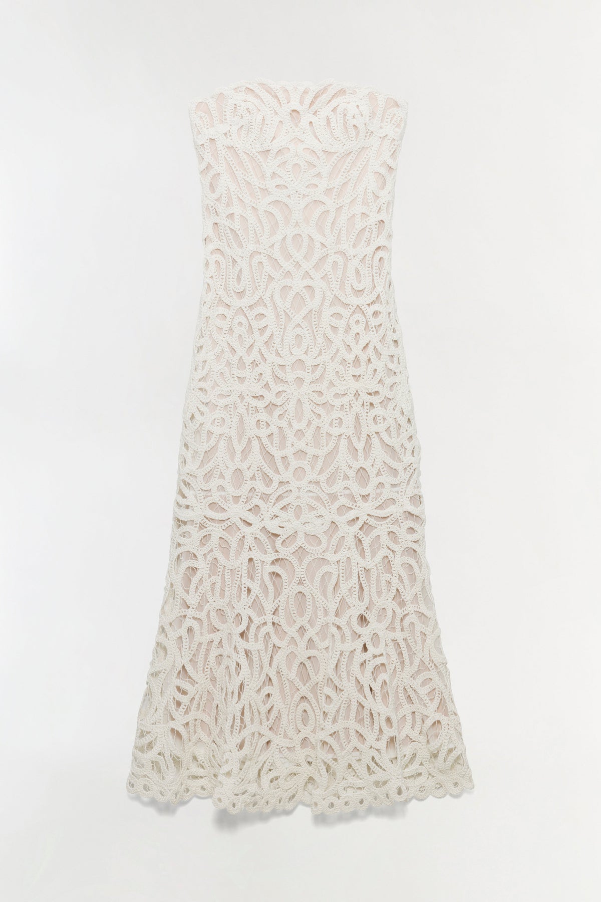 Clairis Lace Bustier Midi Dress