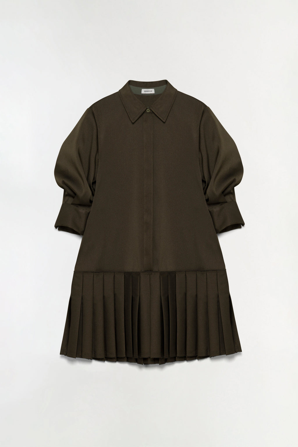 Regina Pleated Mini Shirt Dress