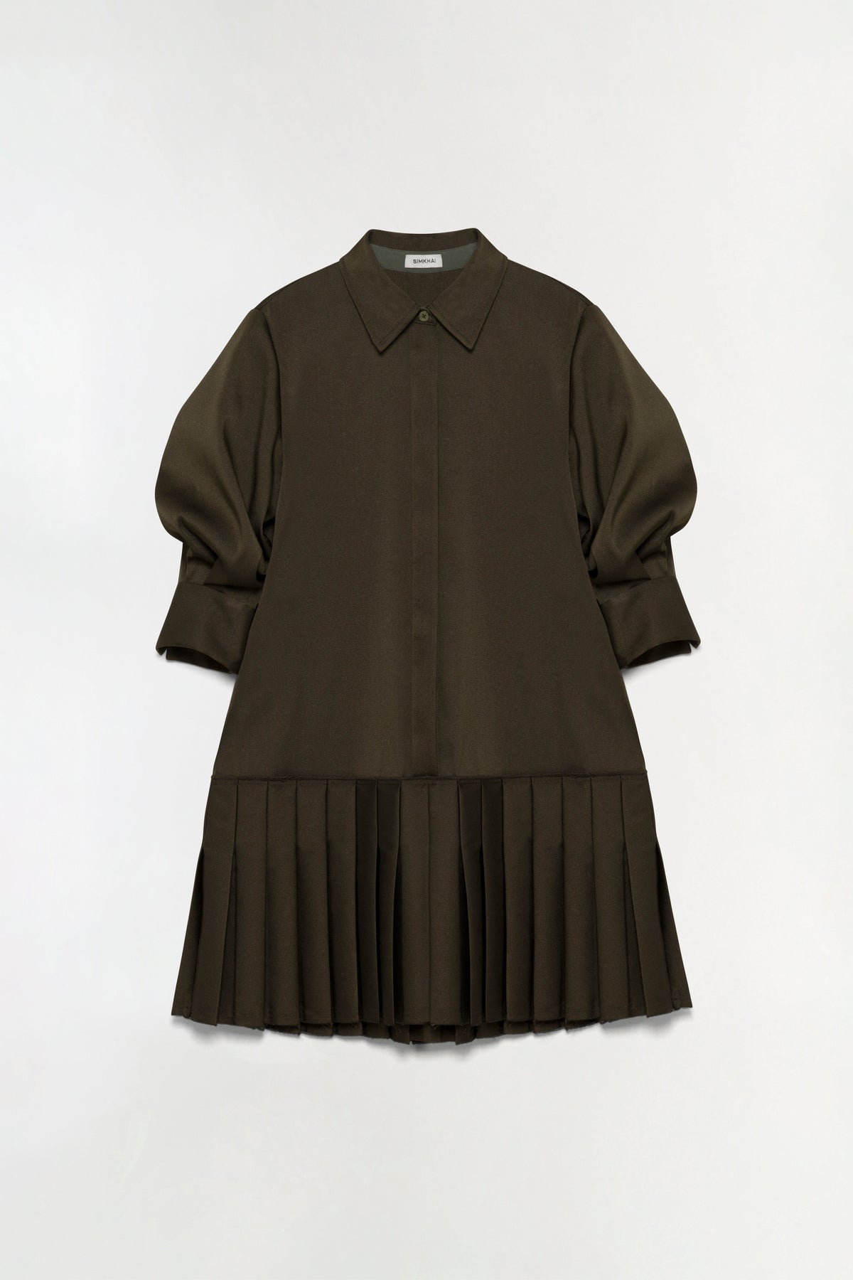 Regina Pleated Mini Shirt Dress