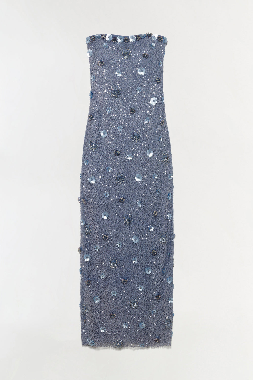 Serafina Strapless Embellished Gown