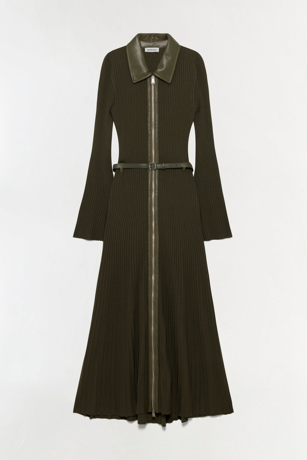 Ismelle Collared Knit Midi Dress