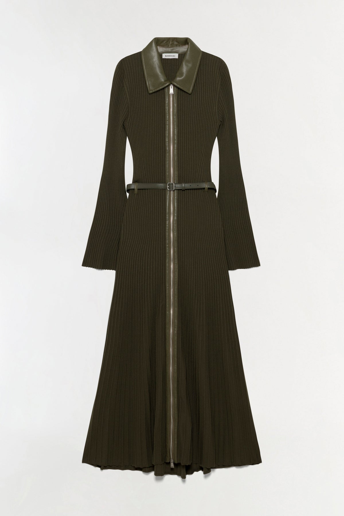 Ismelle Collared Knit Midi Dress