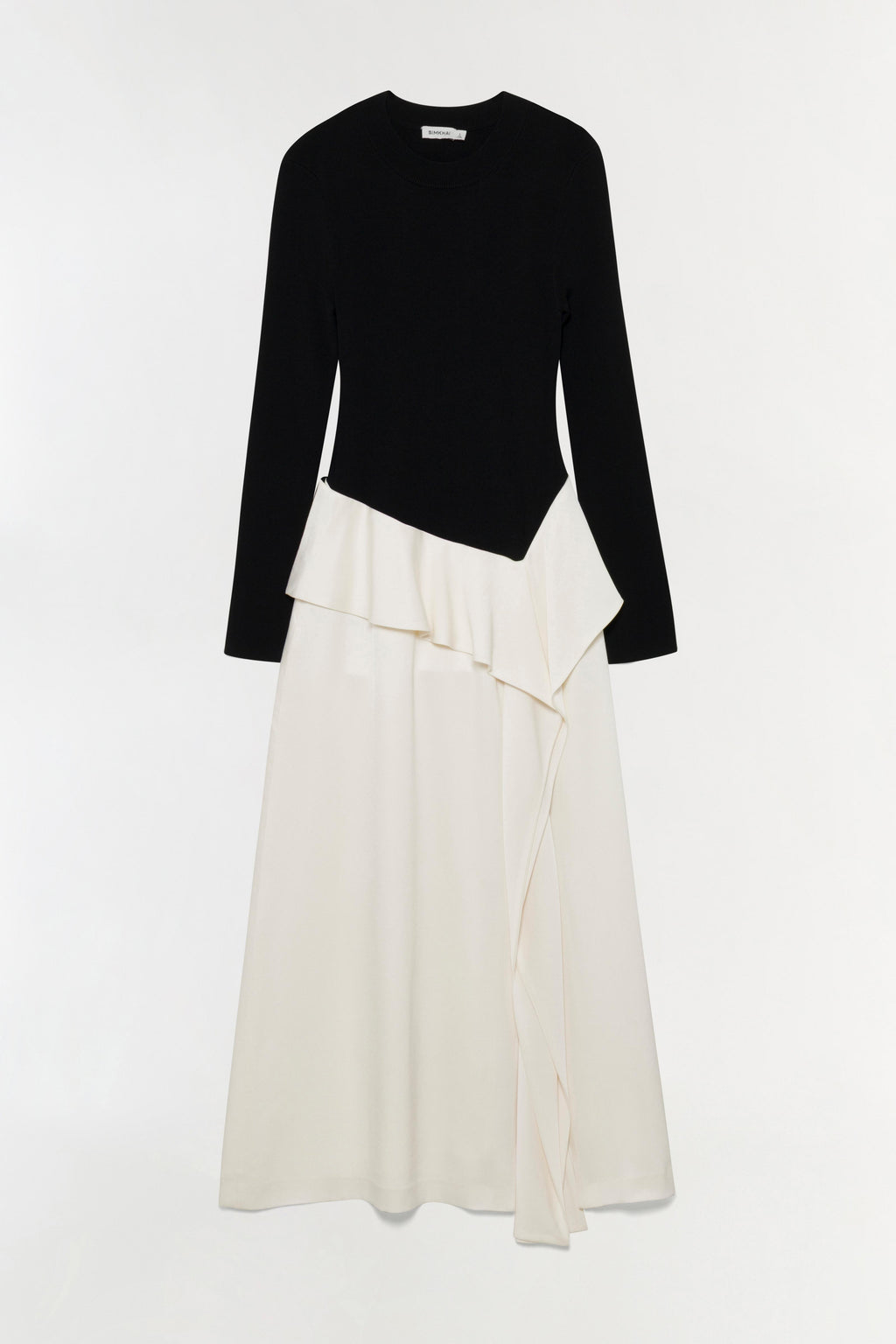 Ornella Knit Satin Midi Dress