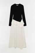 Ornella Knit Satin Midi Dress