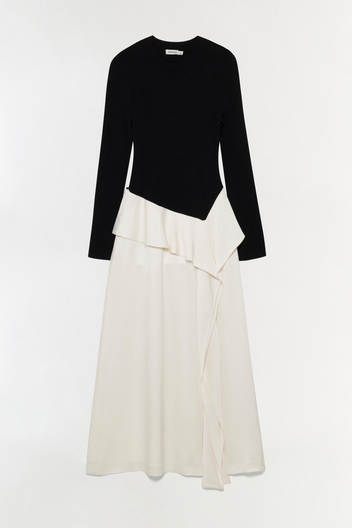 Ornella Knit Satin Midi Dress