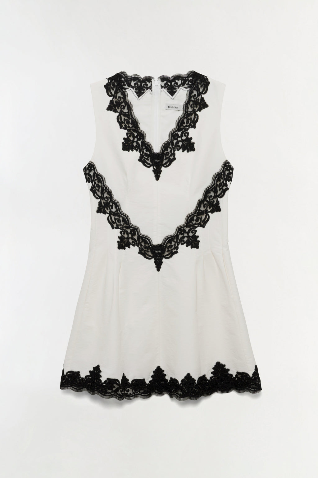 Minna Cotton Faille Lace Mini Dress