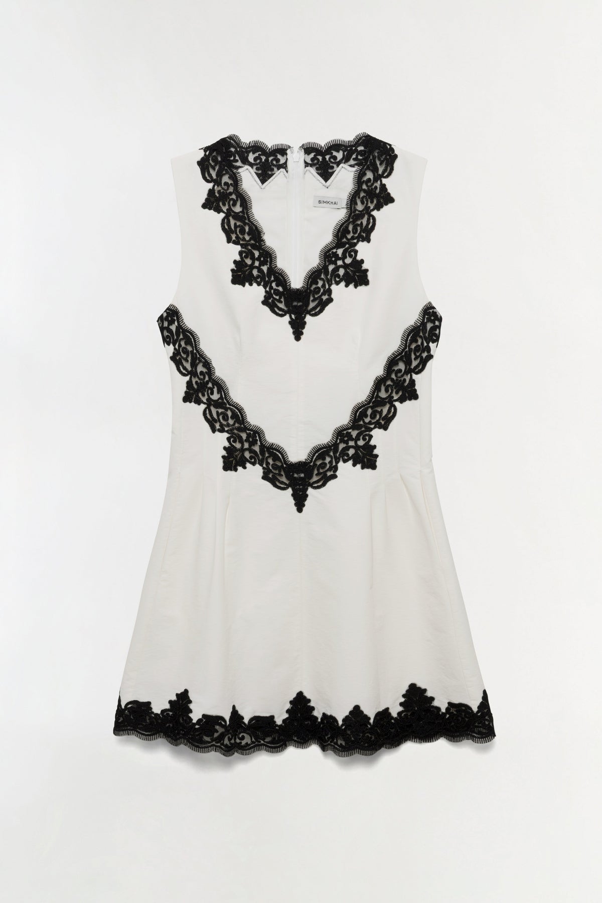 Minna Cotton Faille Lace Mini Dress
