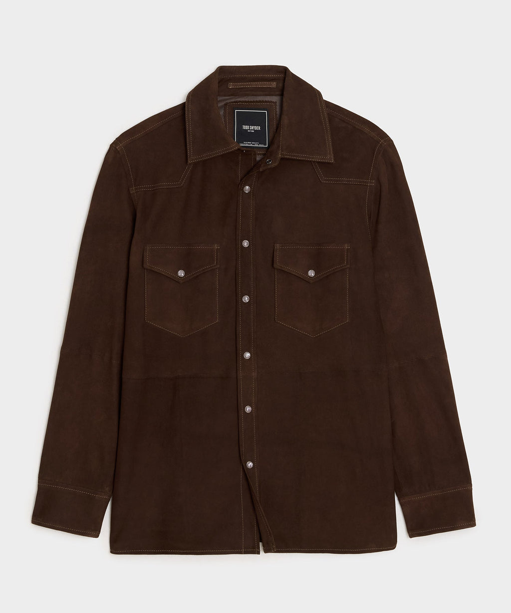 Italian Suede Western Shirt Jacket