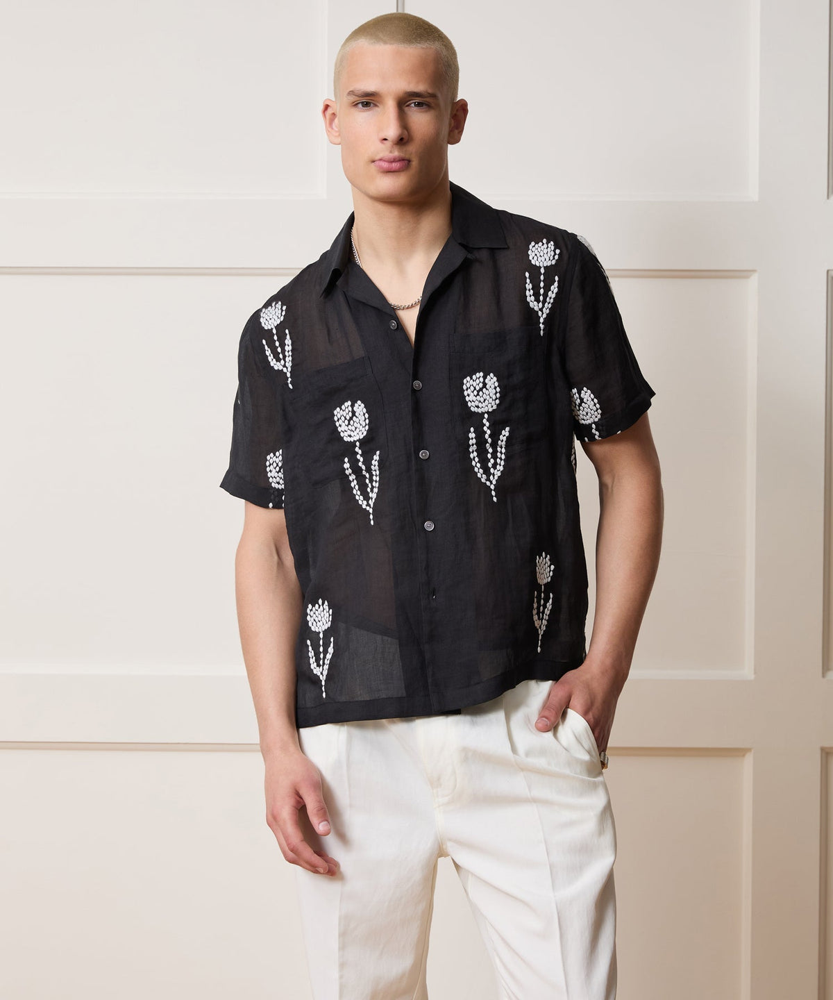 Embroidered Capri Shirt