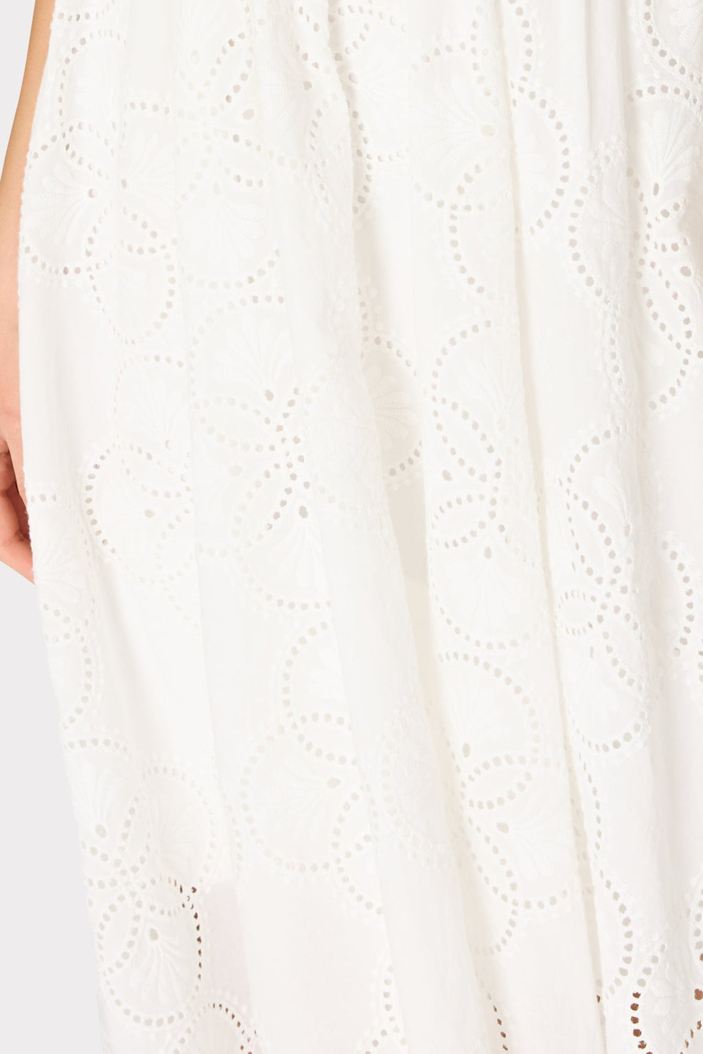 Geo Eyelet Knit Combo Midi Dress